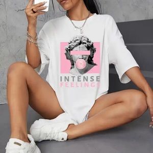 NWT! Trendy Graphic T-Shirt in Black and White Both in Size Women’s Medium